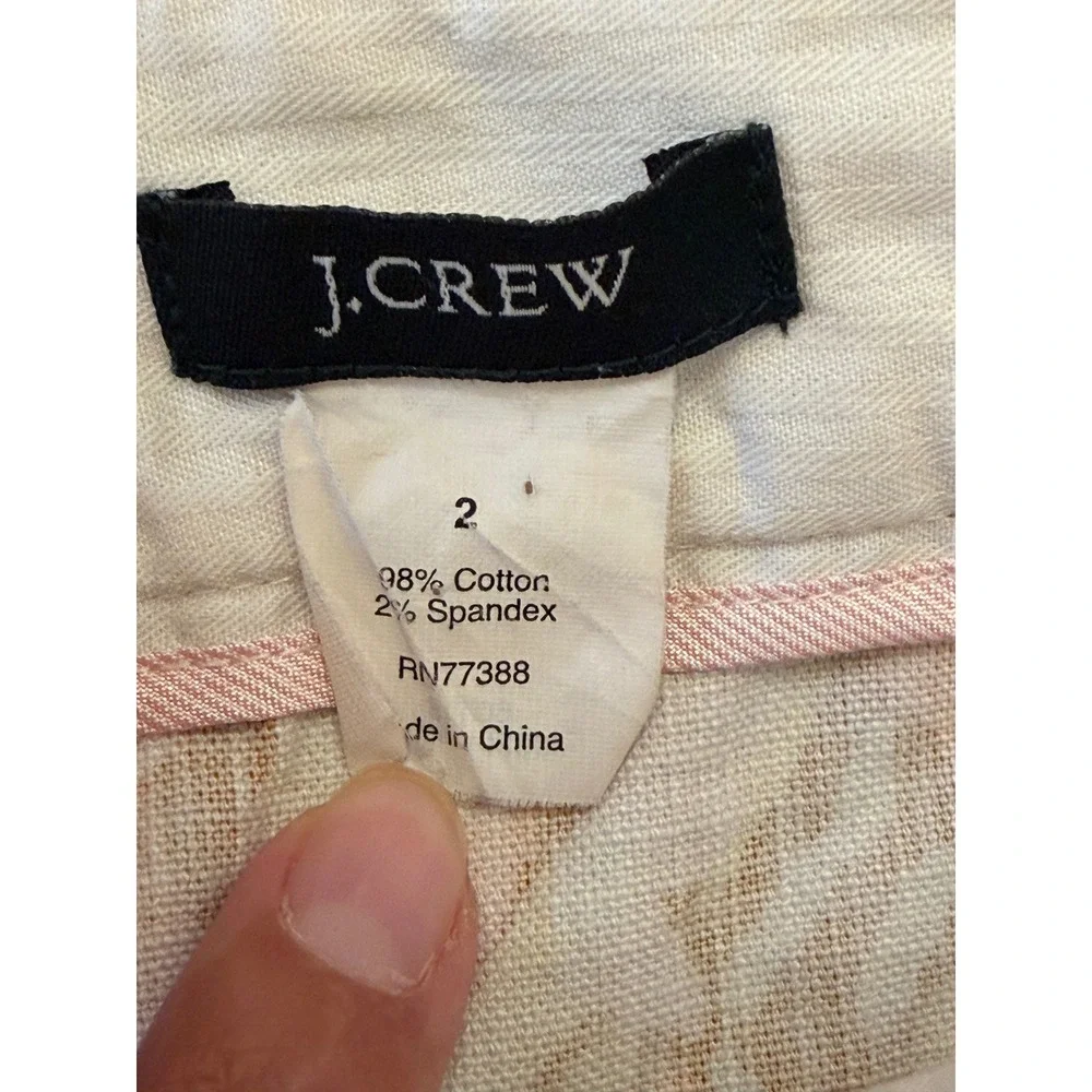 J.Crew Orange Yellow Abstract Print Mini Skirt Size 2 Cotton Stretch Retro